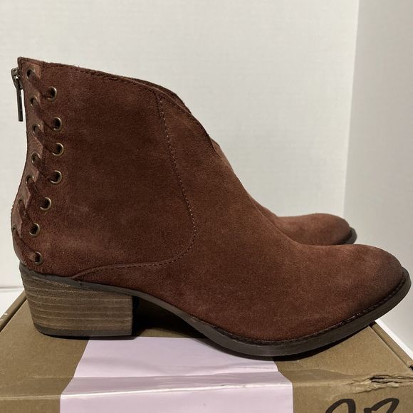 JOURNEE SIGNATURE Womens Brown Ankle Stitch Detail Arika Leather Booties 9 - Picture 9 of 11